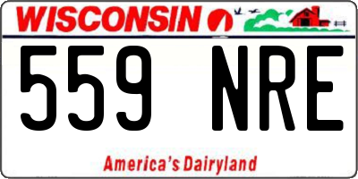 WI license plate 559NRE