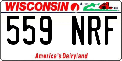 WI license plate 559NRF