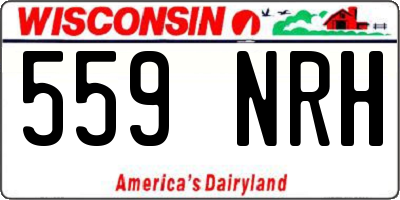 WI license plate 559NRH