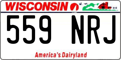 WI license plate 559NRJ
