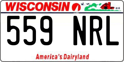 WI license plate 559NRL