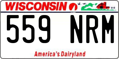 WI license plate 559NRM