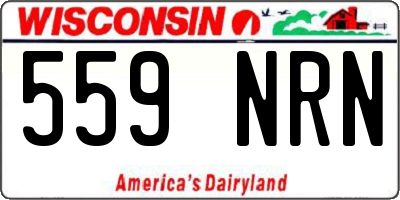 WI license plate 559NRN