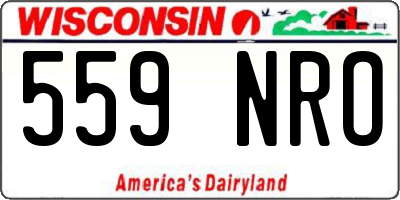 WI license plate 559NRO