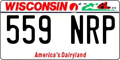 WI license plate 559NRP
