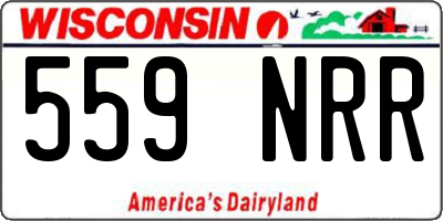 WI license plate 559NRR