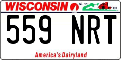 WI license plate 559NRT