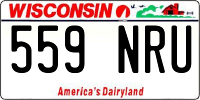 WI license plate 559NRU