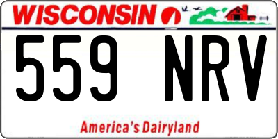 WI license plate 559NRV
