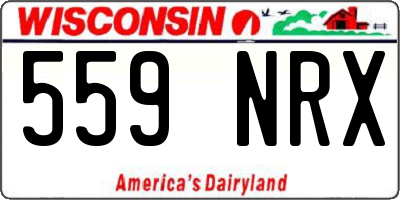 WI license plate 559NRX