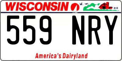 WI license plate 559NRY