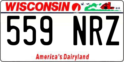 WI license plate 559NRZ