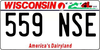 WI license plate 559NSE