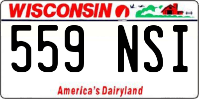 WI license plate 559NSI