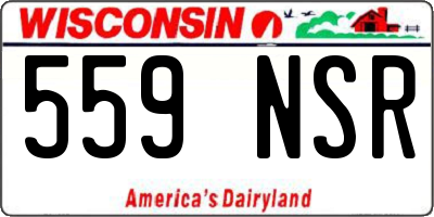 WI license plate 559NSR