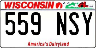WI license plate 559NSY