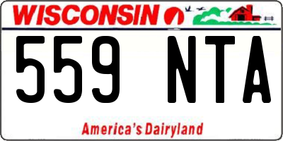 WI license plate 559NTA