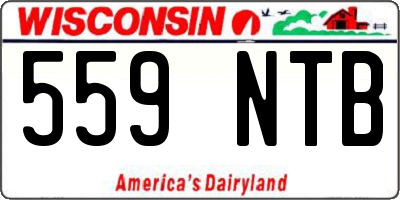 WI license plate 559NTB