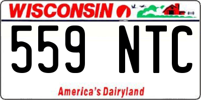 WI license plate 559NTC