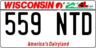 WI license plate 559NTD