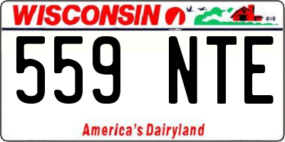 WI license plate 559NTE