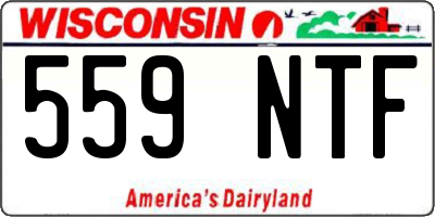 WI license plate 559NTF