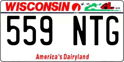 WI license plate 559NTG