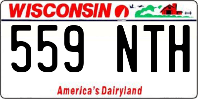 WI license plate 559NTH