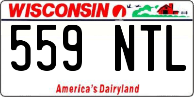 WI license plate 559NTL