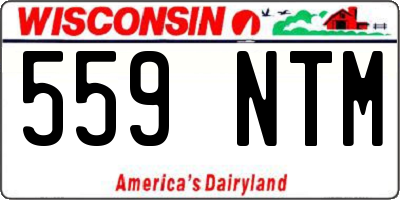 WI license plate 559NTM