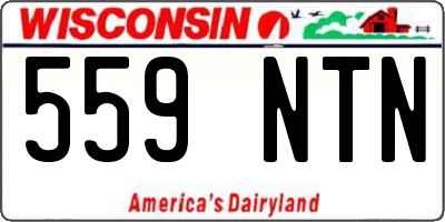 WI license plate 559NTN