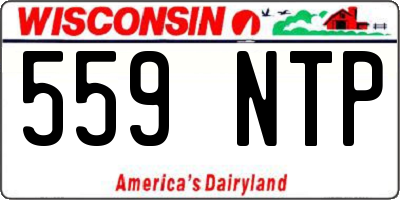 WI license plate 559NTP