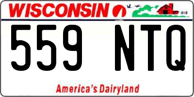 WI license plate 559NTQ
