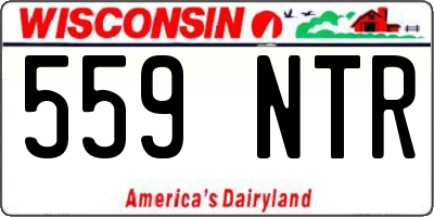 WI license plate 559NTR
