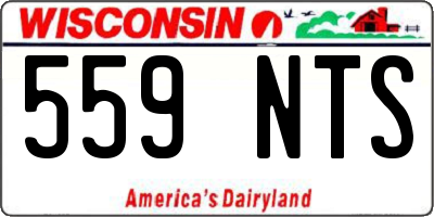 WI license plate 559NTS