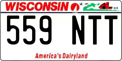 WI license plate 559NTT