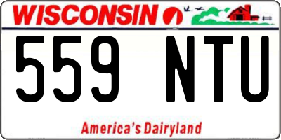 WI license plate 559NTU