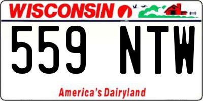 WI license plate 559NTW