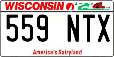 WI license plate 559NTX