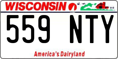 WI license plate 559NTY