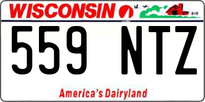 WI license plate 559NTZ