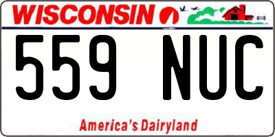 WI license plate 559NUC