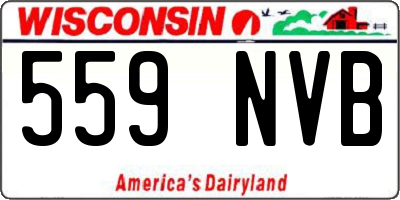 WI license plate 559NVB