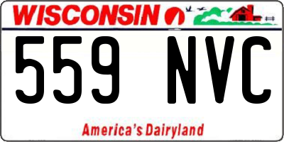 WI license plate 559NVC