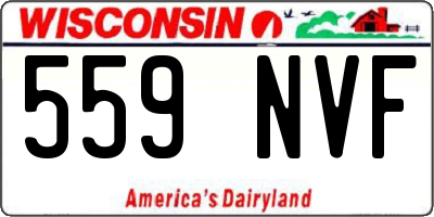 WI license plate 559NVF