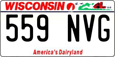 WI license plate 559NVG