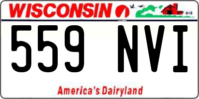 WI license plate 559NVI