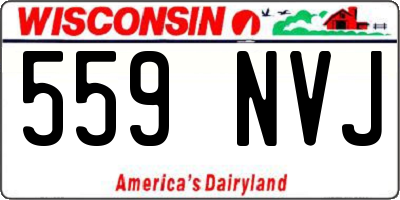 WI license plate 559NVJ
