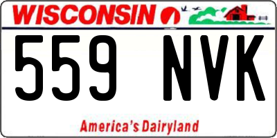 WI license plate 559NVK