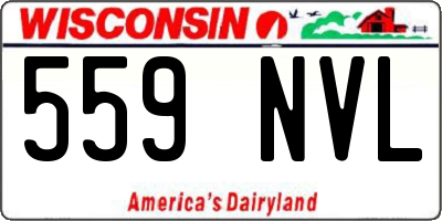 WI license plate 559NVL